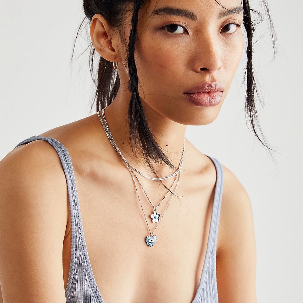 Free people sail away layered necklace